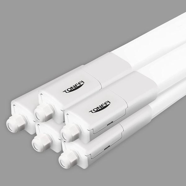 TONFFI 5er Set 150CM LED Feuchtraumleuchte 60W 7000LM 4000K IP68 Wasserfest