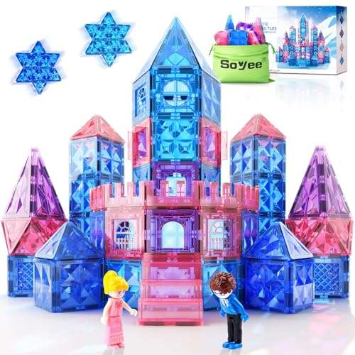 Soyee magnetische bausteine für prinzessinnenspielzeug ab 3 jahre, 3-8 jahre