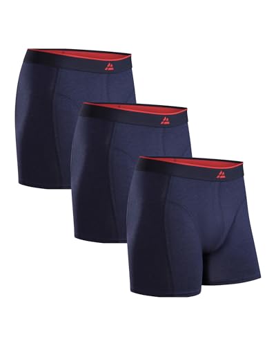 DANISH ENDURANCE 3er Pack Bambus Boxershorts Herren, atmungsaktiv & etikettfrei