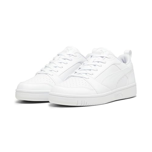 puma rebound v6 low unisex sneaker weiß grau 46 eu
