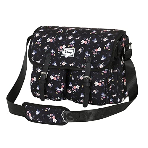 micky maus satchel schwarz große schultertasche aus naturmaterialien