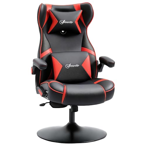 Produktbild: Vinsetto gaming stuhl ergonomisch mit Lautsprecher, höhenverstellbar, schwarz-rot