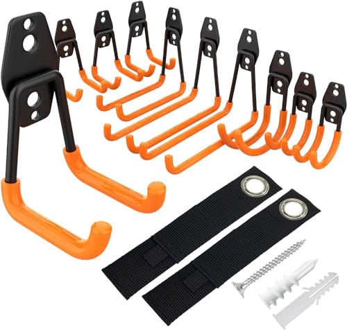 kitmiido wandhaken set 12er für garage, schwerlast haken, platzsparende aufbewahrung