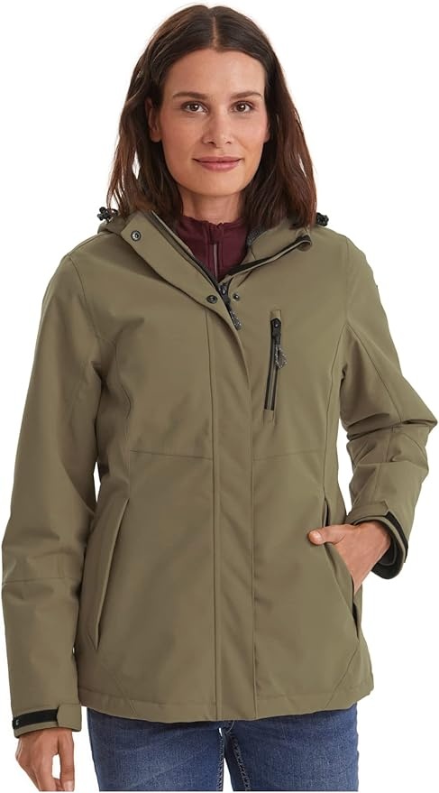 killtec damen outdoorjacke wasserdicht winddicht atmungsaktiv mit abzippbarer kapuze 42 helloliv