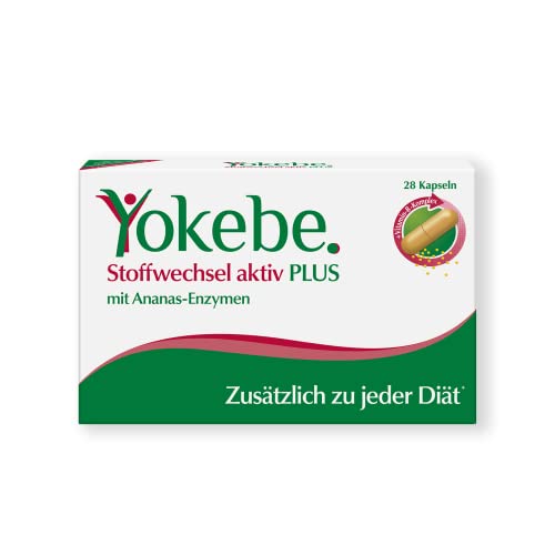 yokebe plus stoffwechselkapseln mit vitamin b-komplex und ananas-enzymen 28 kapseln