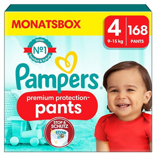 pampers baby windeln höschen Größe 4 (9-15kg) maxi, 168 monatsbox