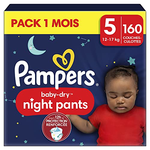 pampers night windeln pants größe 5 (12kg-17kg), 160 höschenwindeln, monatsbox