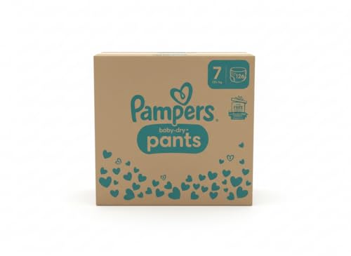 Produktbild: Pampers Baby-Dry Pants Größe 7, 126 Windeln, 15kg+, Auslaufschutz, 360 Passform