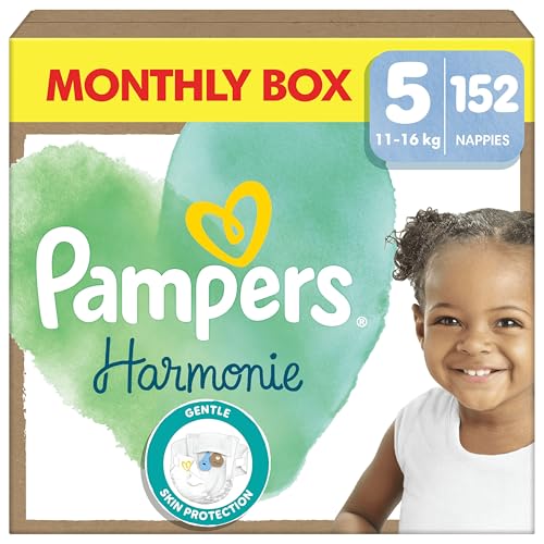 pampers harmonie windeln größe 5, 152 stück, geeignet für 11kg-16kg, sanfter hautschutz