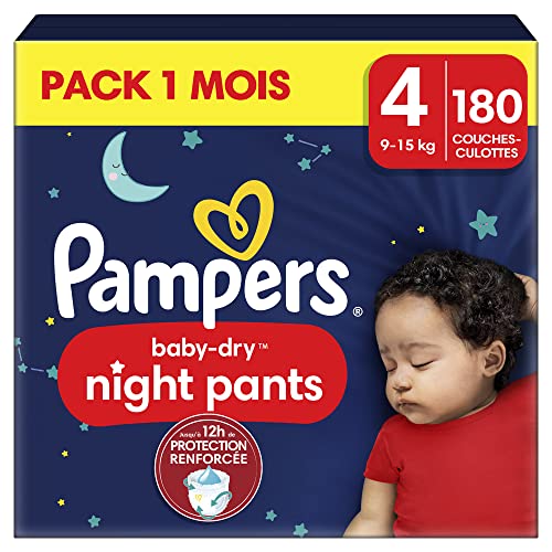 pampers night windeln pants größe 4 (9kg-15kg), 180 höschenwindeln für die nacht