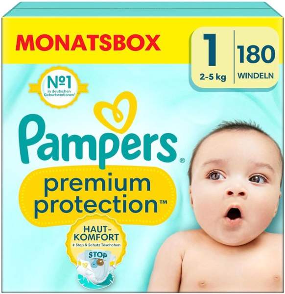 pampers baby windeln size 1 180er pack für 2 bis 5 kg ab 28,25 euro