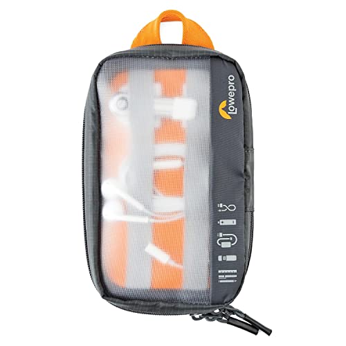 Lowepro gearup pouch mini, reiseetui für kabel, adapter, akkus, grau