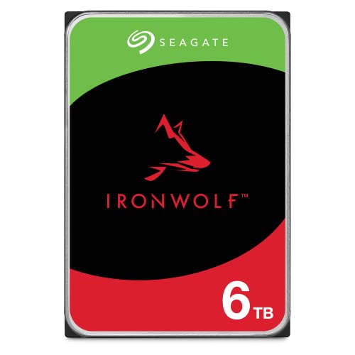 seagate ironwolf 6tb nas hdd, 3,5 zoll, 5400 u/min, 256 mb cache, sata 6 gb/s, für nas bis 8 bays