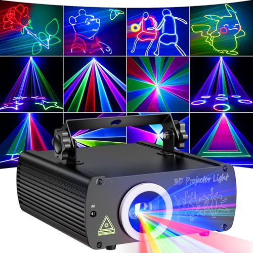 ehaho dj discolicht mit fernbedienung, 3d rgb animation, sound aktiviert, dmx 512