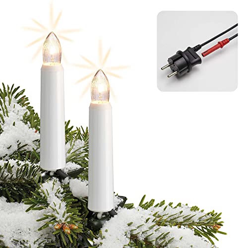 hellum led lichterkette weihnachtsbaum 20 kerzen 19m stecker teilbar innen 430103