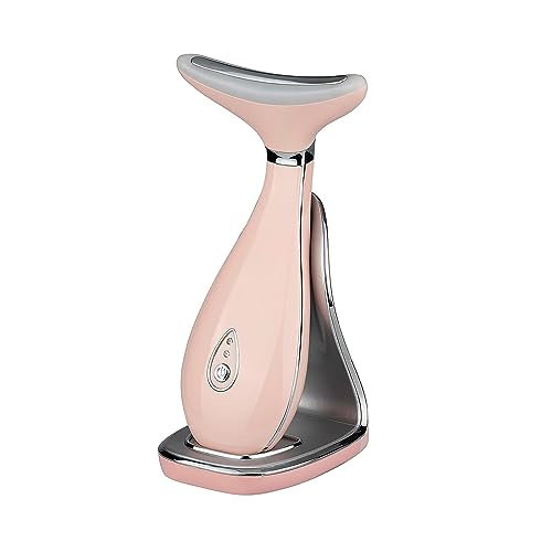 VRAIKO LILY Gesichtsformer, Hals Gesicht Massagegerät mit Thermo, LED, Vibration für Anti-Aging und Hautstraffung, Rosa