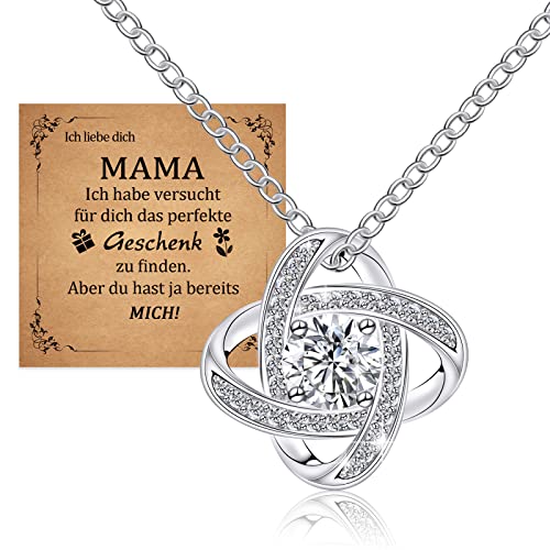 cheerslife mama halskette, muttertagsgeschenk, geburtstagsgeschenk für mama, liebesknoten kette