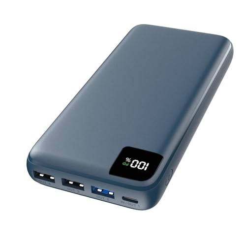 power bank 27000mAh bilivein powerbank 22,5W schnellladung usb c mit led display blau