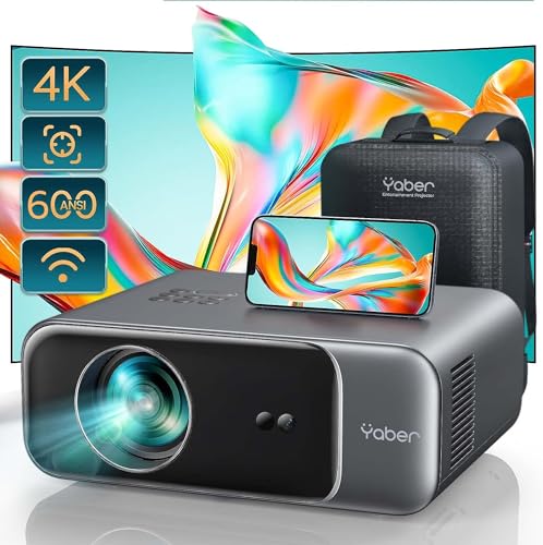 beamer wifi6 bluetooth 1080p full hd 4k unterstützung heimkino yaber 600 ansi tragbar