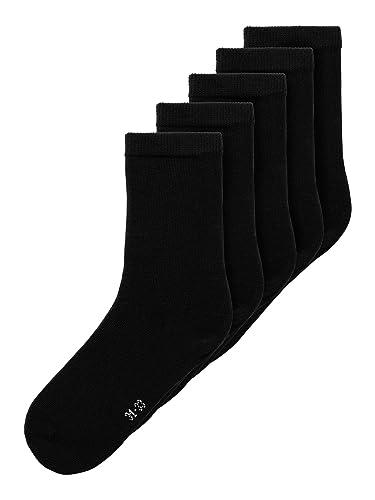 socken name it unisex 5er pack solid schwarz 19/21