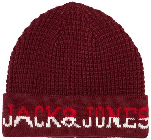 jack&jones herren beanie mütze jacwaffle kabernet, one size