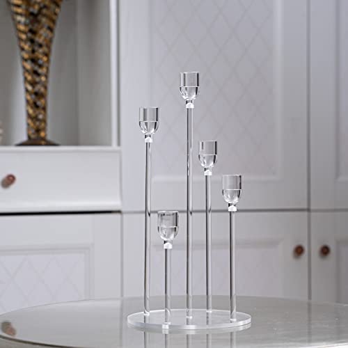 Acryl kerzenständer für stabkerzen, modern tischdeko für wohnzimmer und hochzeit