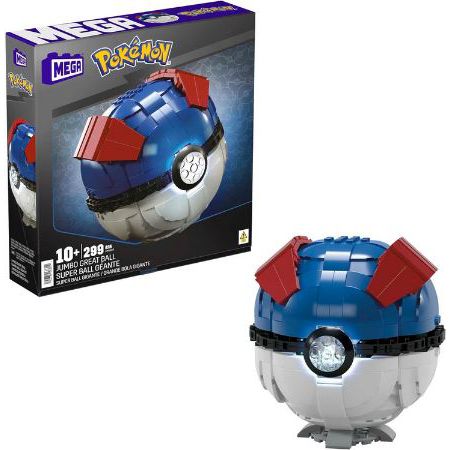 pokemon superball mit licht 299-tlg von mega für 14,99 euro statt 27 euro