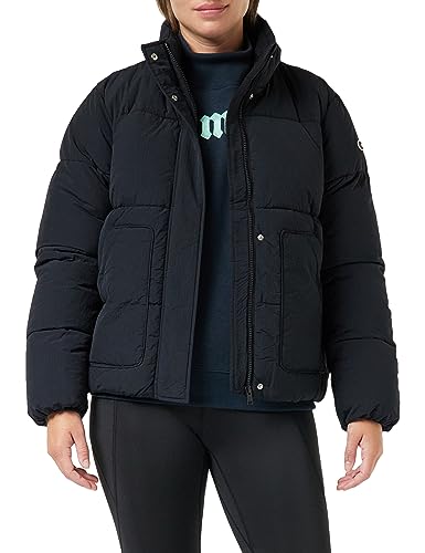champion outdoor jacke damen hochkragen nylon schwarz rochester 1919 size L