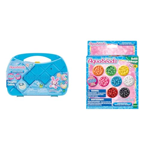 Aquabeads Starter Set 31912 Koffer & Perlen 31517, Multicolor