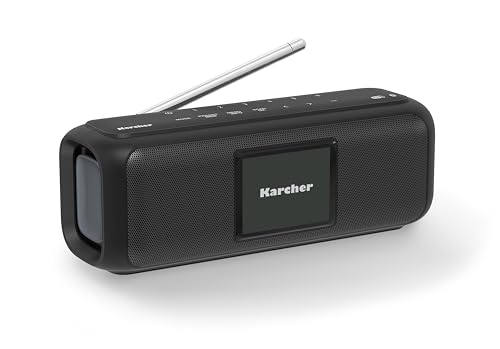 Kärcher DAB Go DAB+/UKW Digitalradio, Bluetooth 5.1, 2,4" Display, Akku, Stereo