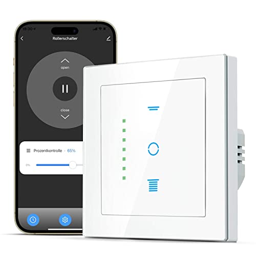 wlan rollladenschalter 6gen alexa kompatibel mit timer und kindersicherung 80x80mm