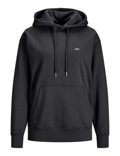 jack & jones damen kapuzenpullover jxabbie rlx ls every hood swt noos schwarz print, l