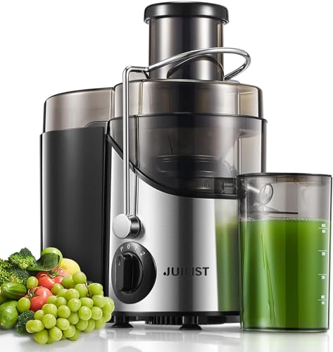 juicer aus edelstahl 400 w mit 65 mm einfüllöffnung, 3 geschwindigkeiten, juilist