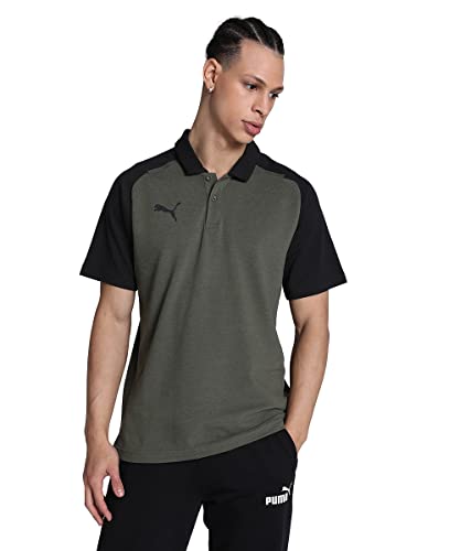 puma poloshirt herren teamcup casuals, grünmoos, größe s