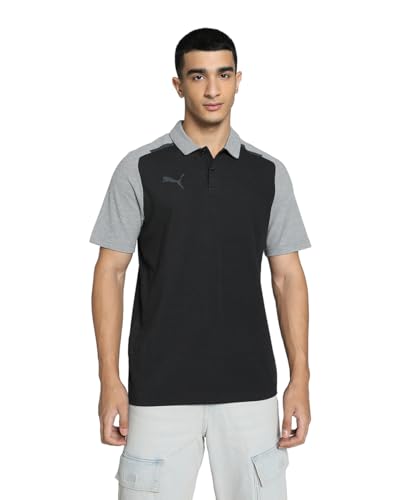 puma poloshirt herren teamcup casuals schwarz gr. s