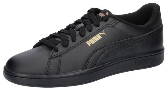 PUMA Herren Smash 3.0 Leder-Sneaker  Sportliche Sneakers in Schwarz