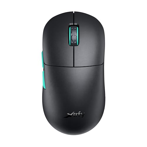 xtrfy m8 drahtlose ultraleichte gaming maus, 2.4 ghz, wiederaufladbar, schwarz
