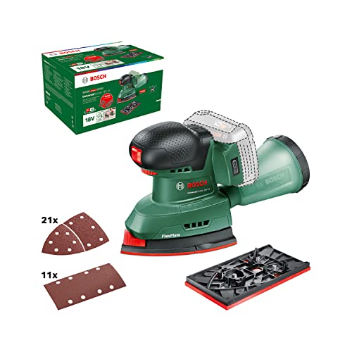 bosch universal sander akku schleifer 18v-10 ohne akku 32x schleifpapier