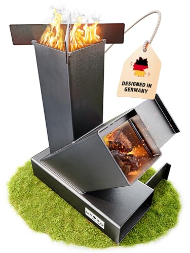 Produktbild: raketenofen outdoor für dutch oven, camping, grillen - drei eichen, holzofen