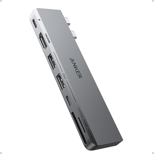 anker usb-c hub 7-in-2 für macbook, 4k hdmi, thunderbolt 4, 2 usb-a