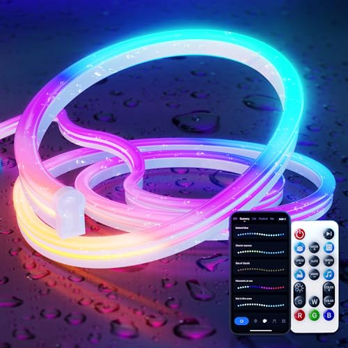 Produktbild: rgb led strip 3m mit musik sync, alexa und google assistant kompatibel, wanddekoration