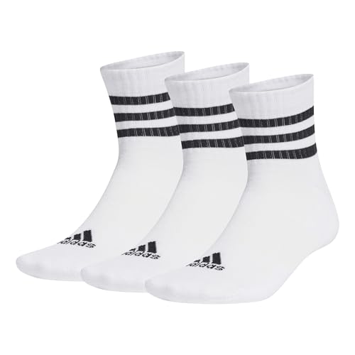 adidas 3-stripes crew sokken cushioned, 3-pack, unisex, sport