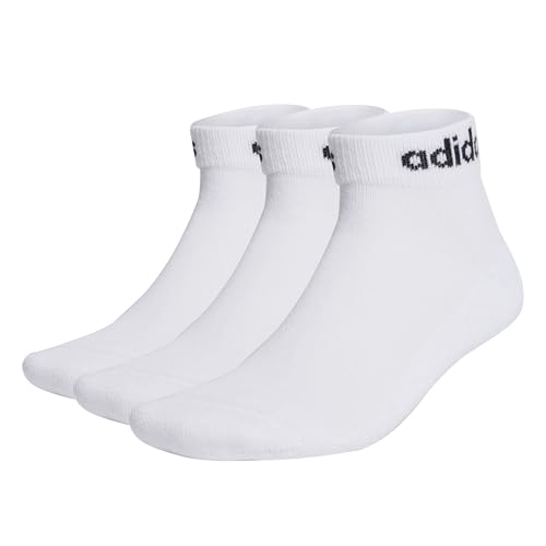 adidas Socken 3 Paar, knöchelhoch, gepolstert, Gr 34-36 bis 45-48, schwarz, für Kinder