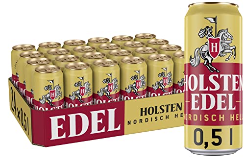 Holsten EDEL Helles Bier 4,8 % Vol, 24 Dosen  0,5 L, mild und süffig, ideal für Genussmomente