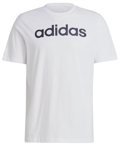 adidas langarm t-shirt herren essentials single jersey logo weiß schwarz S EU