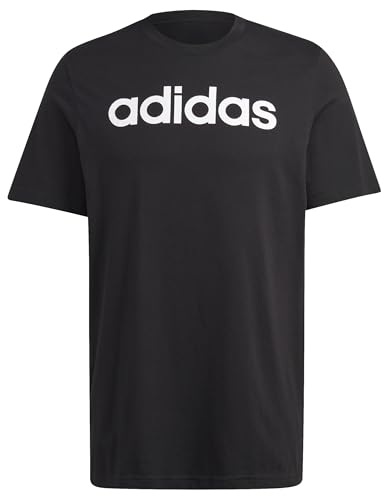 adidas langarm t-shirt herren essentials schwarz mit logo, Größe M EU