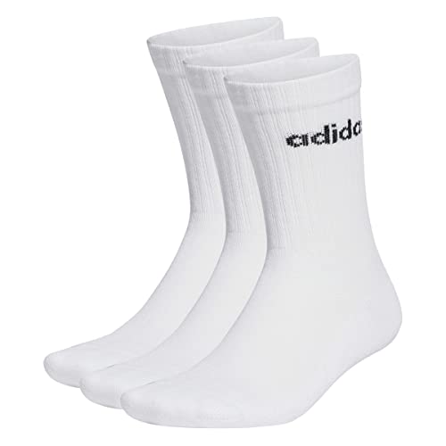 Produktbild: adidas socken unisex cushioned crew 3 paar weiß schwarz 8.5-10