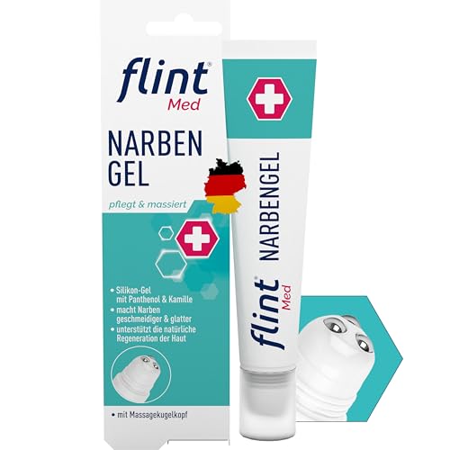 Produktbild: flint Med narbengel mit narbenroller, geschmeidig für frische und alte narben, 17 ml
