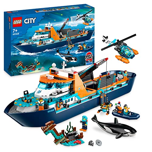 LEGO City Arktis-Forschungsschiff 60368  Kinder Spielzeug Set für Abenteuer