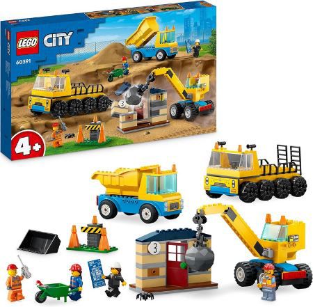 lego 60391 city baufahrzeuge mit kran und abrissbirne für 32,99 euro